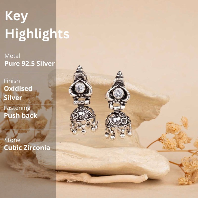 Silver Jhumka