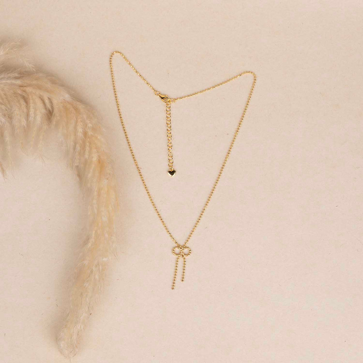 Gold Bow Necklace