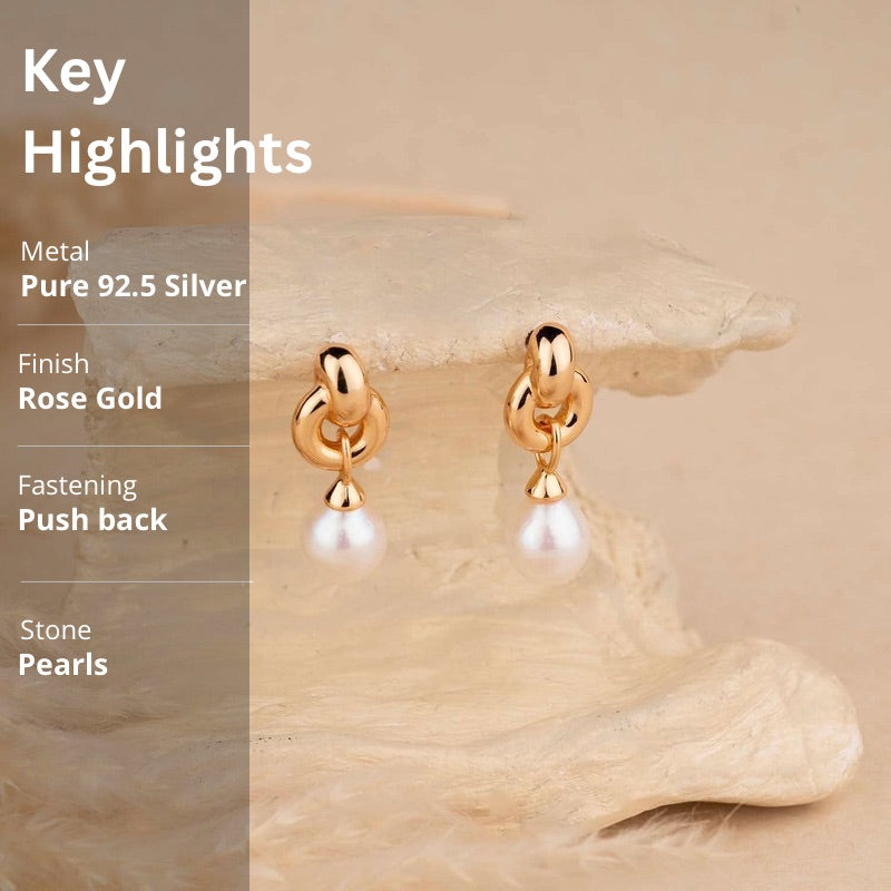 Gold Pearl Earrings