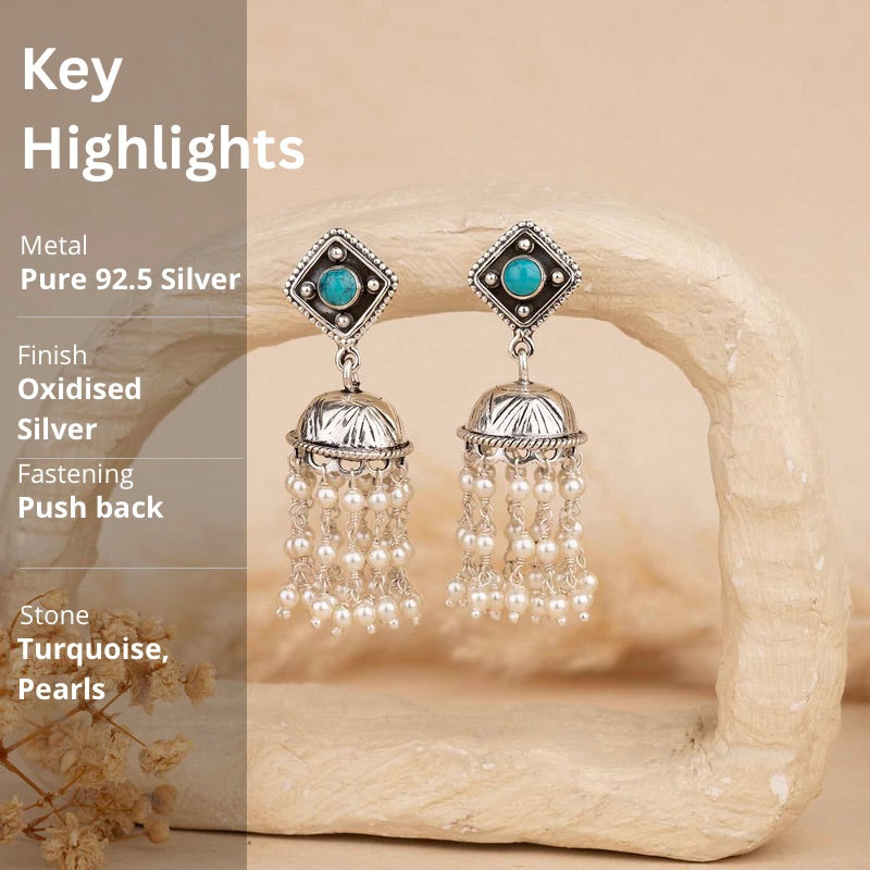 Silver Jhumka