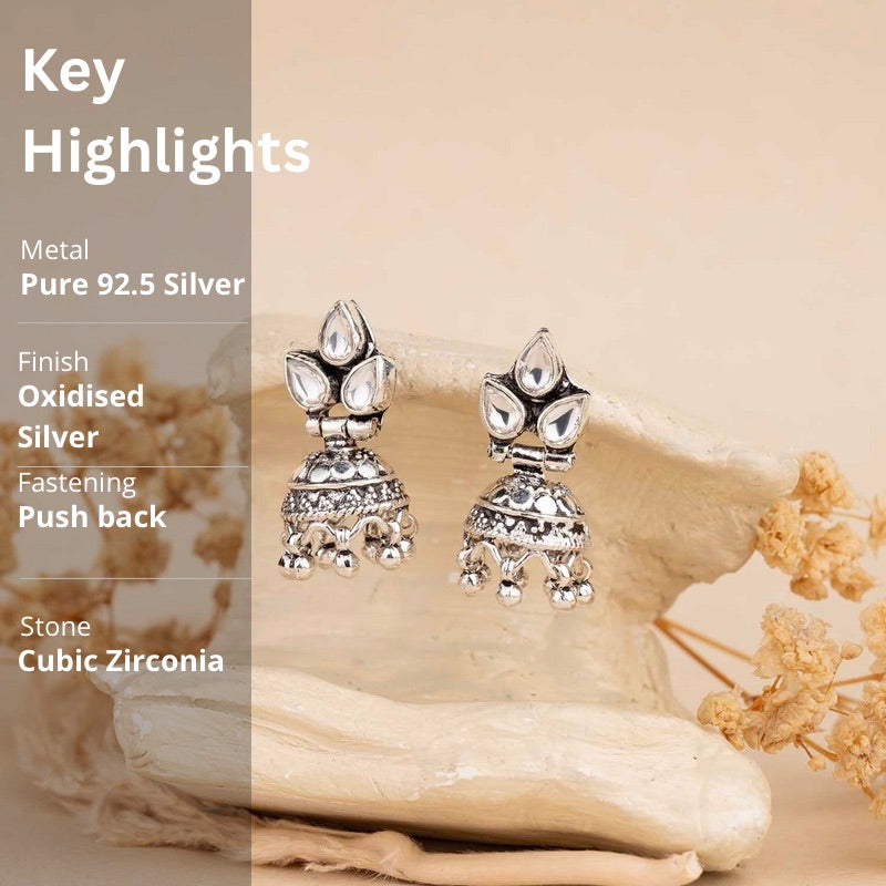 Silver Jhumka
