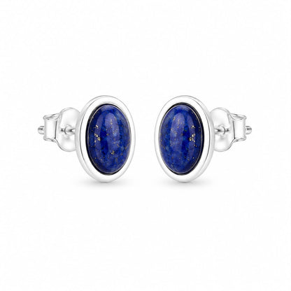 Silver Oval Studs
