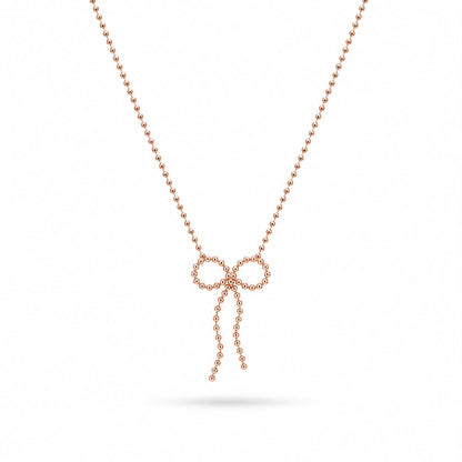 Rose Gold Bow Necklace