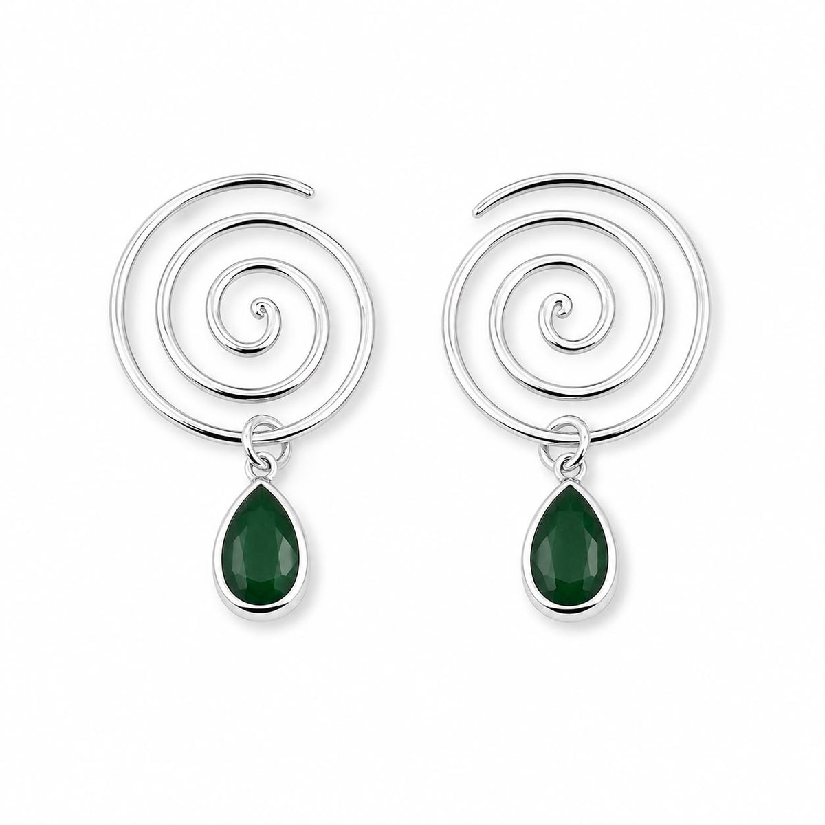 Spiral Silver Earrings