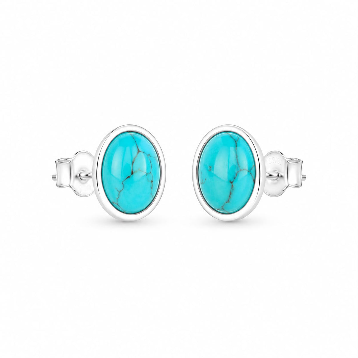 Silver Oval Studs