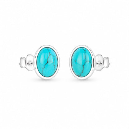 Silver Oval Studs