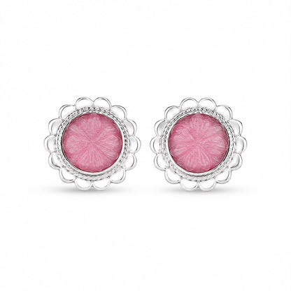 Pink Silver Studs