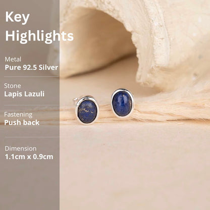 Silver Oval Studs