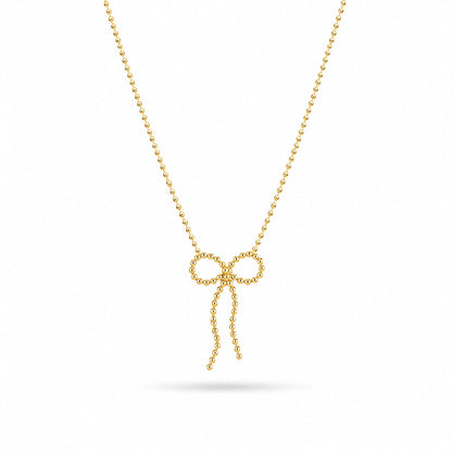 Gold Bow Necklace