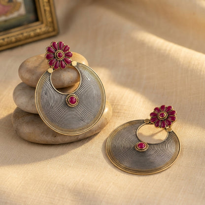 Silver Ethnic Earrings
