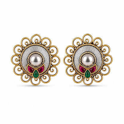 Silver Ethnic Earrings