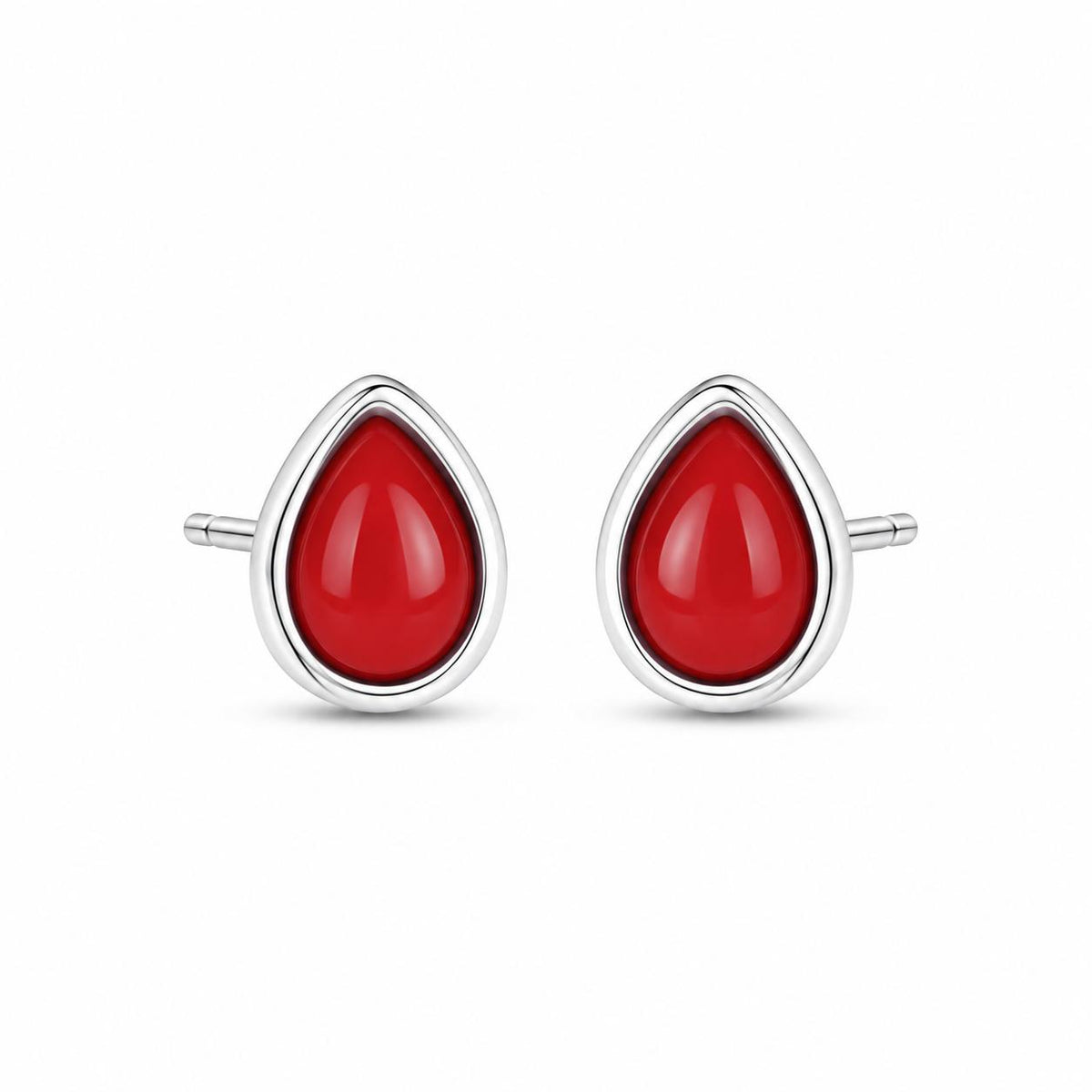 Silver Drop Studs