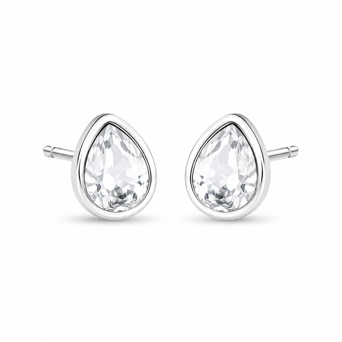 Silver Drop Studs