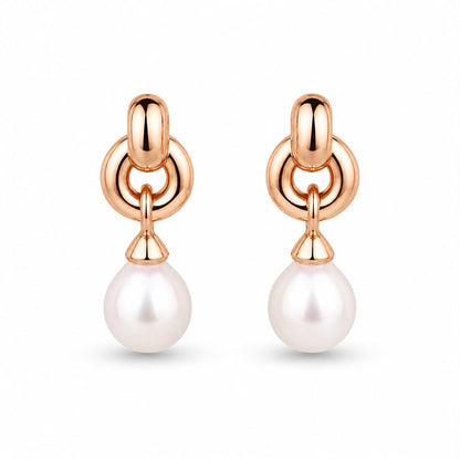 Gold Pearl Earrings