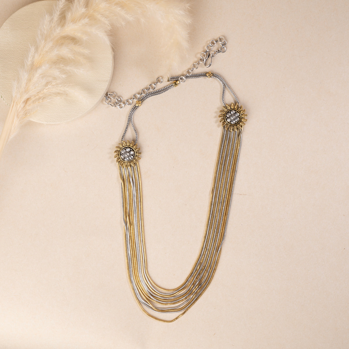 Elegant sterling silver long necklace with a sleek, minimalist design, perfect for layering