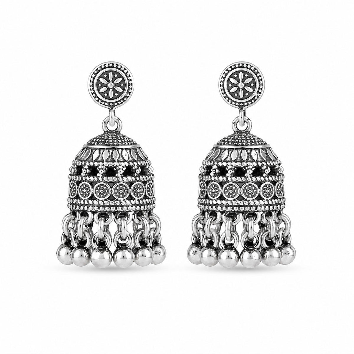 Silver Jhumka