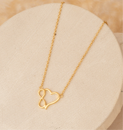 Golden Infinity Heart Neck Chain