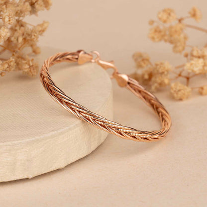 Weaving Rose Gold Bracelet