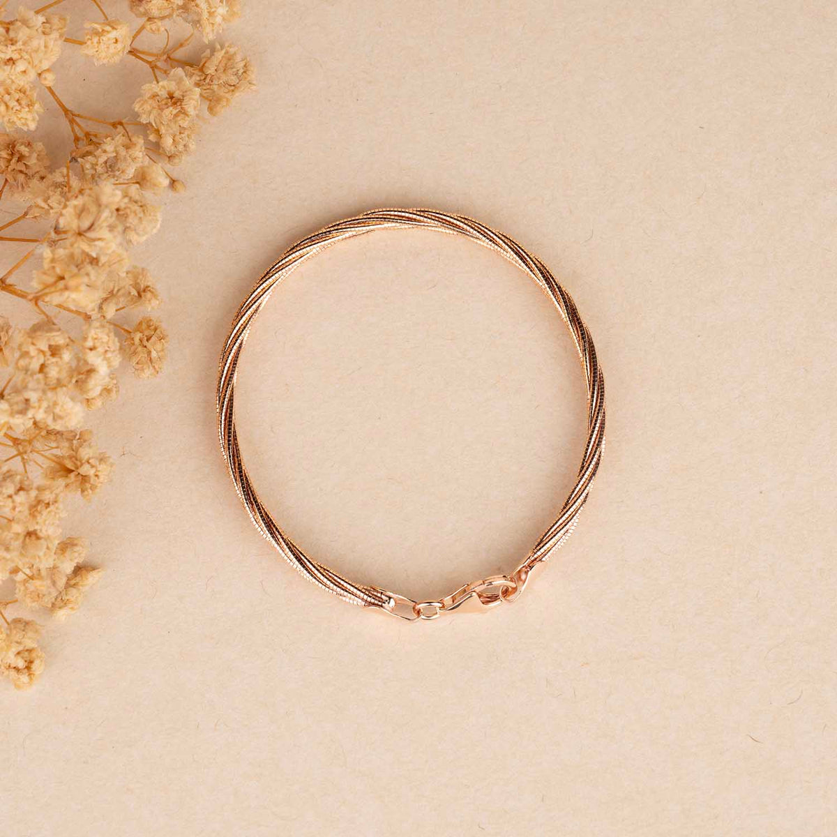 Weaving Rose Gold Bracelet