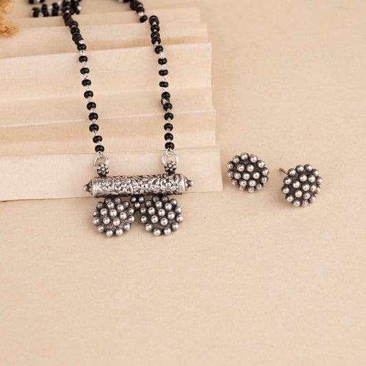 Oxidised Mangalsutra with Earrings