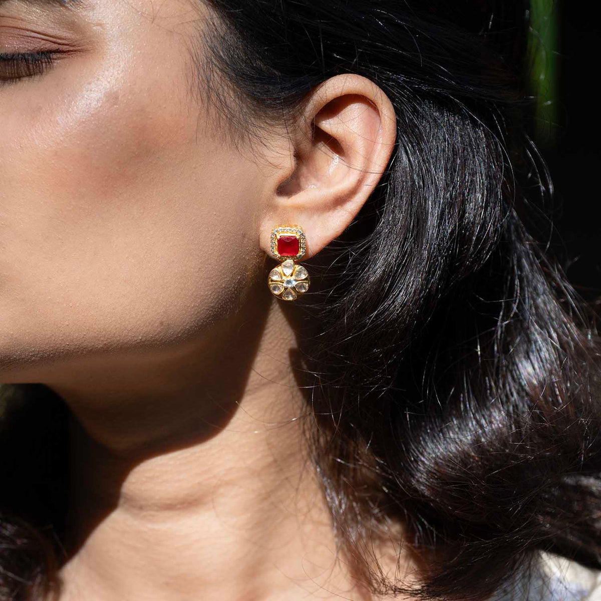 Polki Kundan Earrings