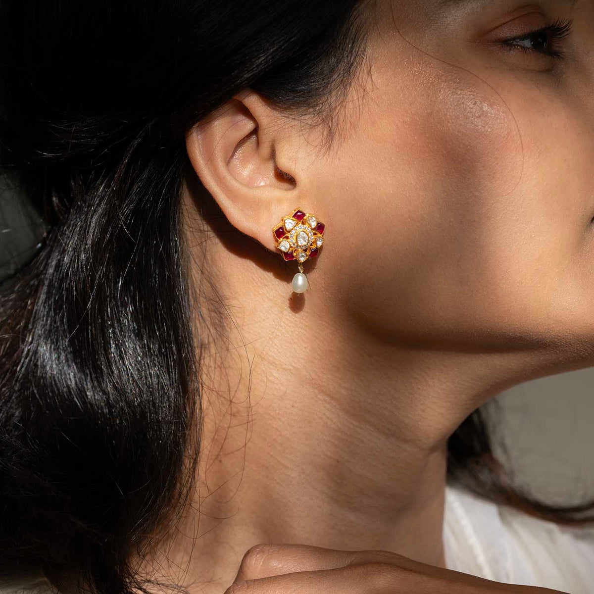 Polki Kundan Earrings