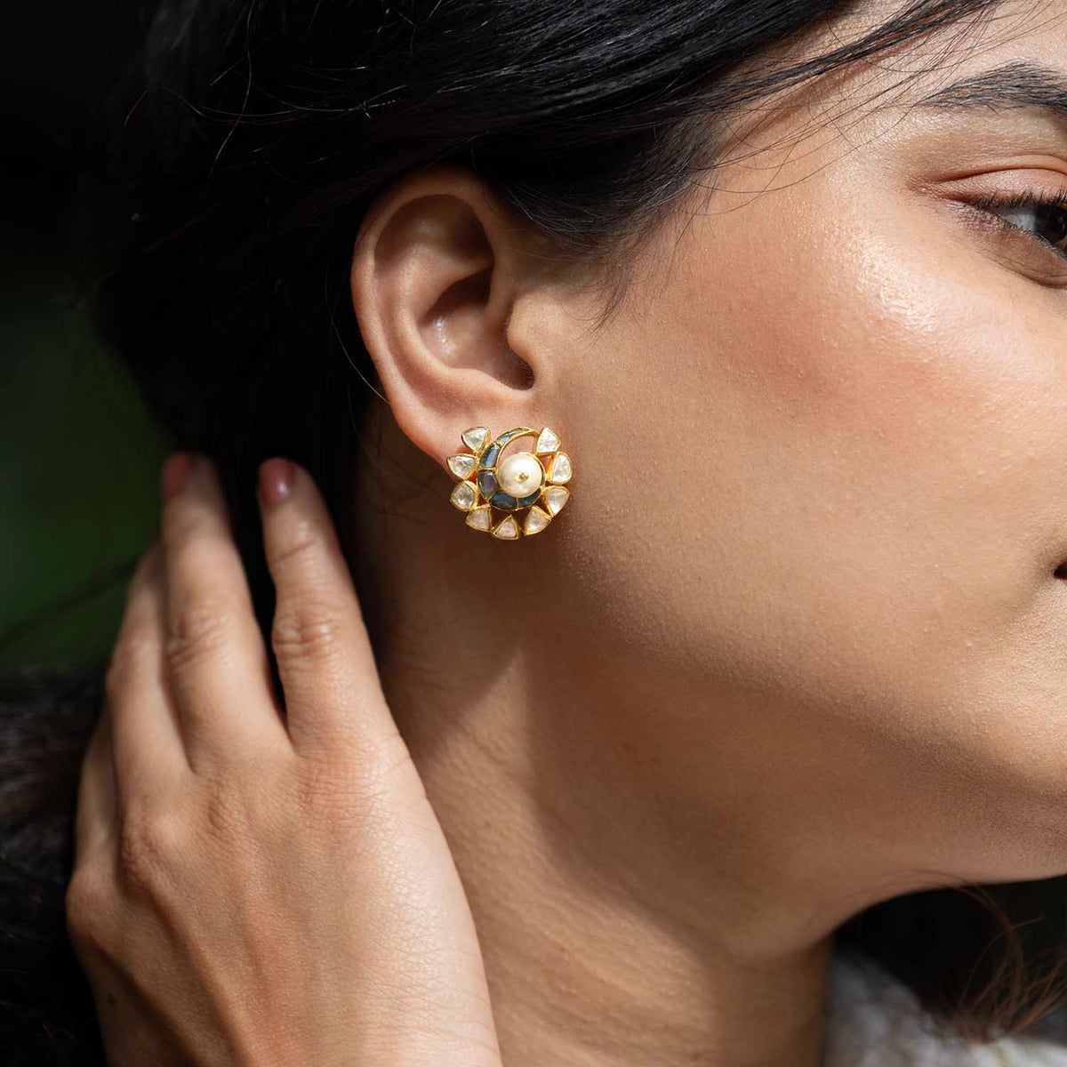 Polki Kundan Earrings