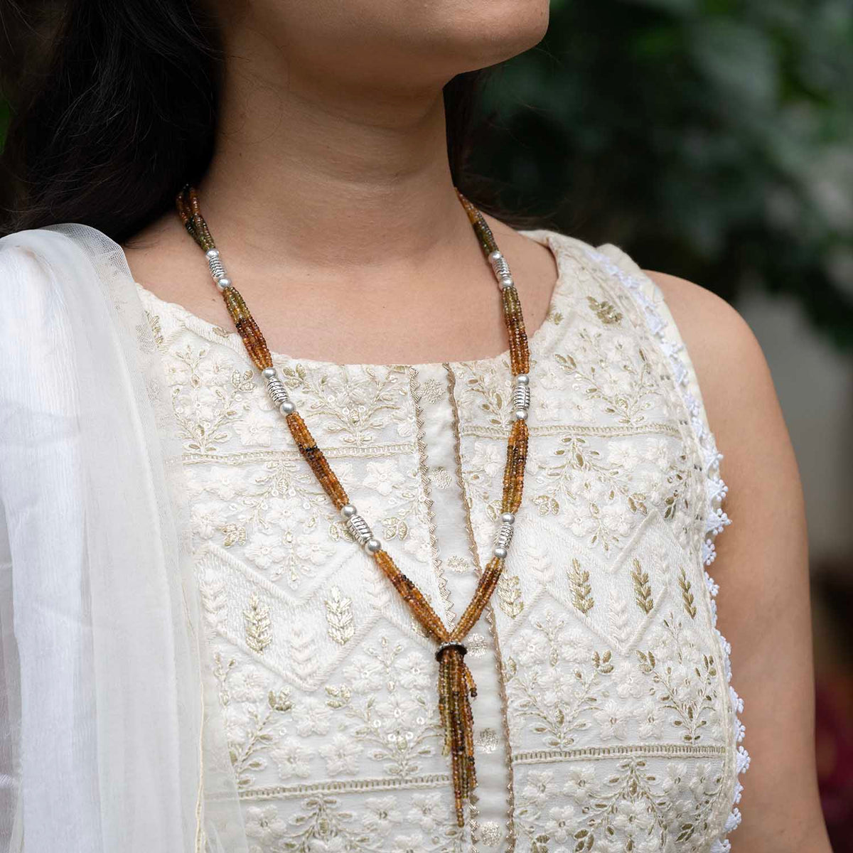 Tourmaline Scarf Necklace