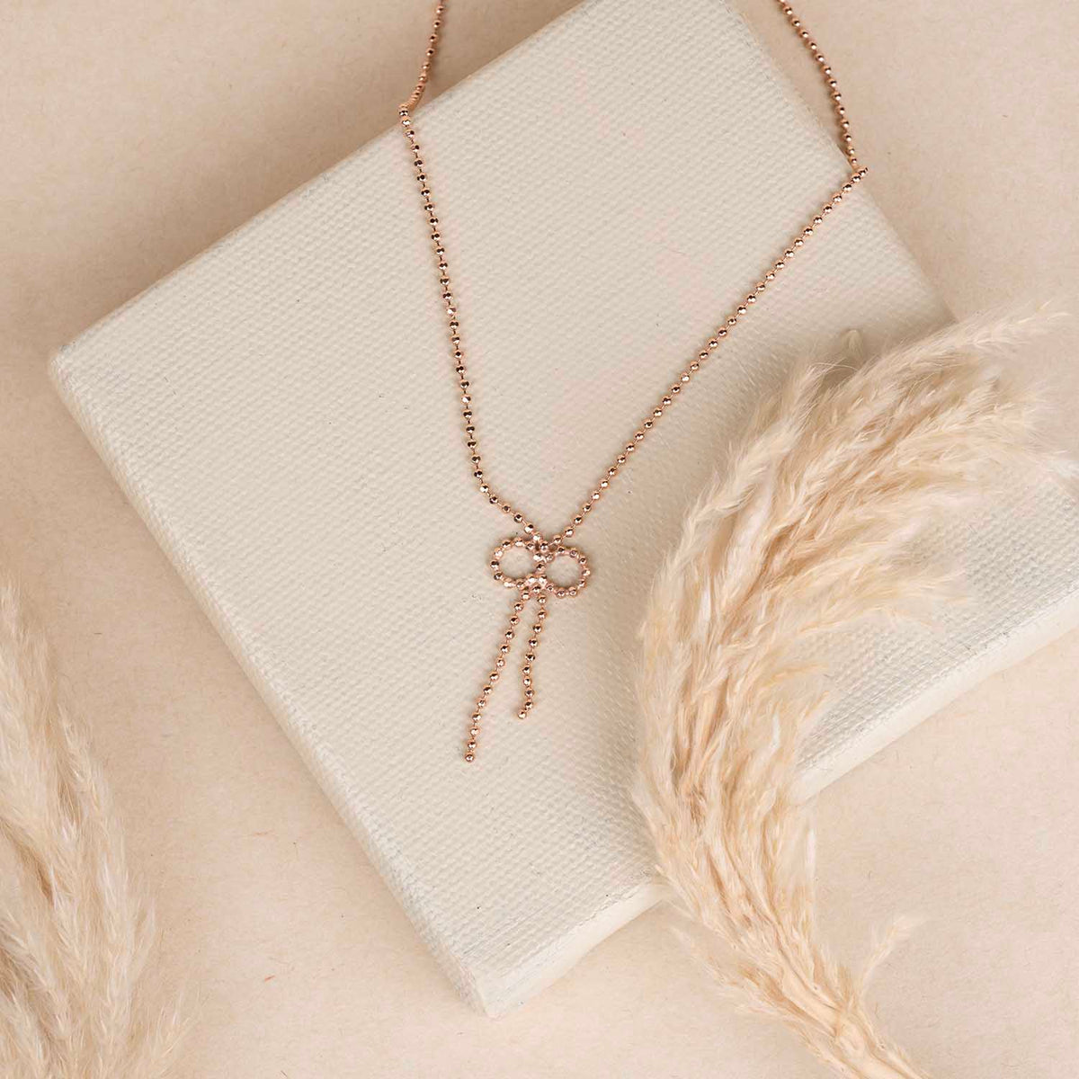 Rose Gold Bow Necklace