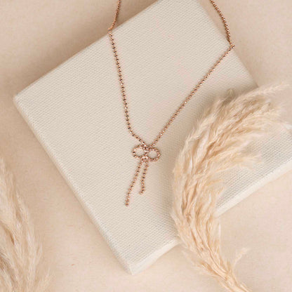 Rose Gold Bow Necklace