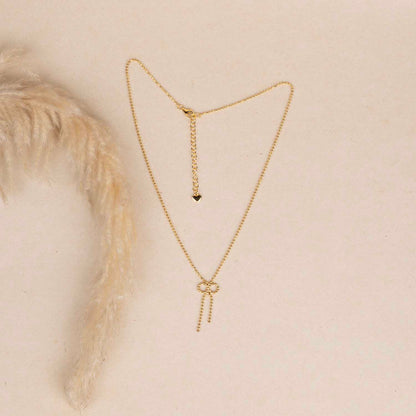 Gold Bow Necklace