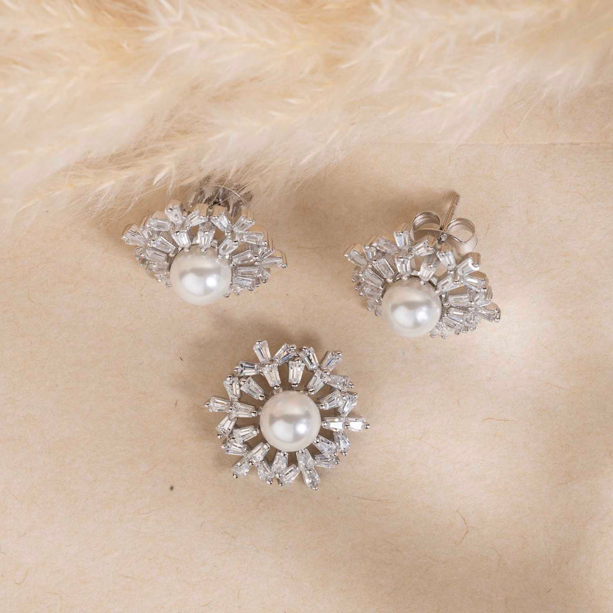 Silver Pendant & Earrings Set