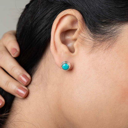 Silver Turquoise Studs