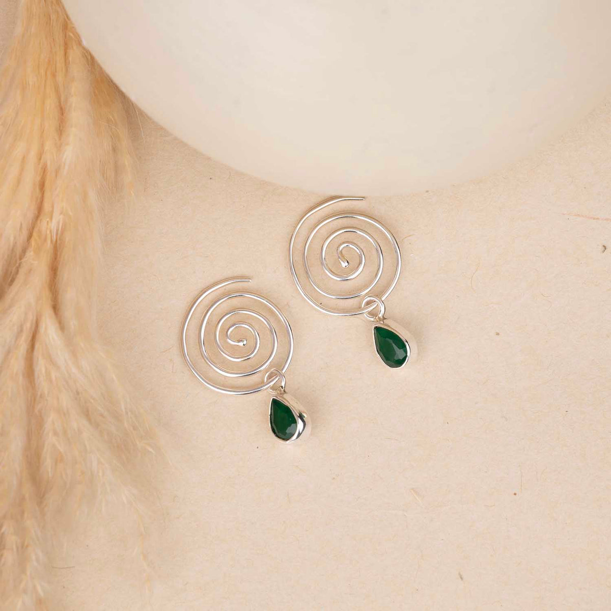 Spiral Silver Earrings