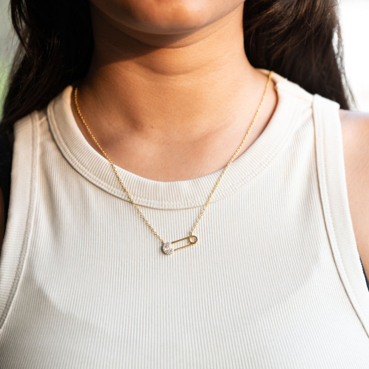 Golden Pin Necklace