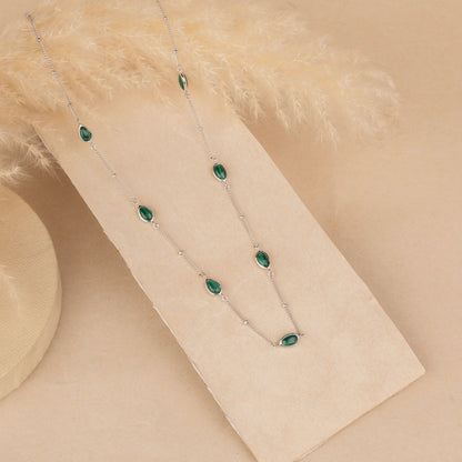 Silver Malachite Necklace