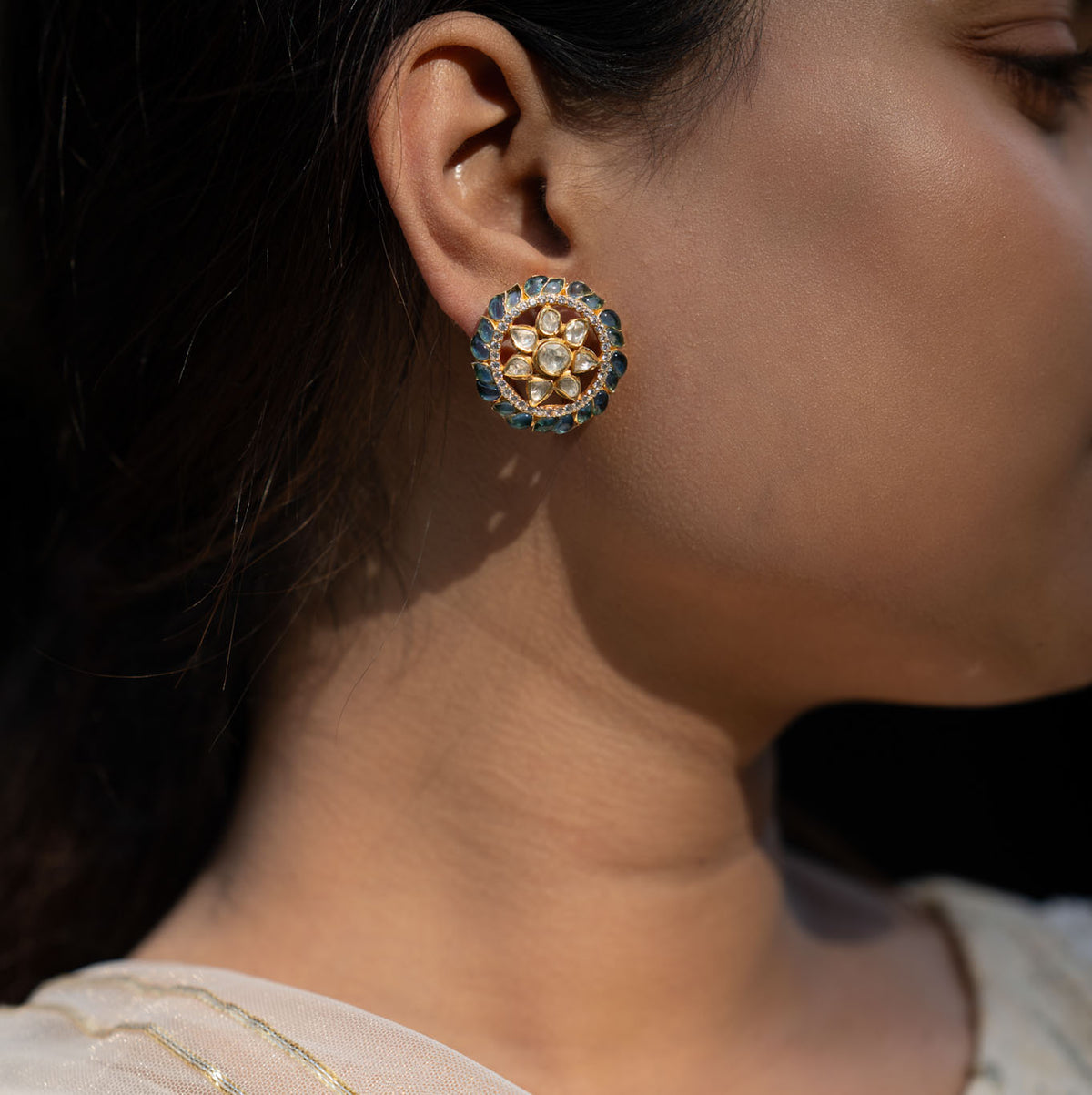 Polki Kundan Earrings