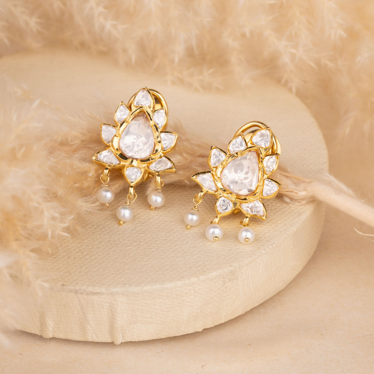 Polki Kundan Earrings