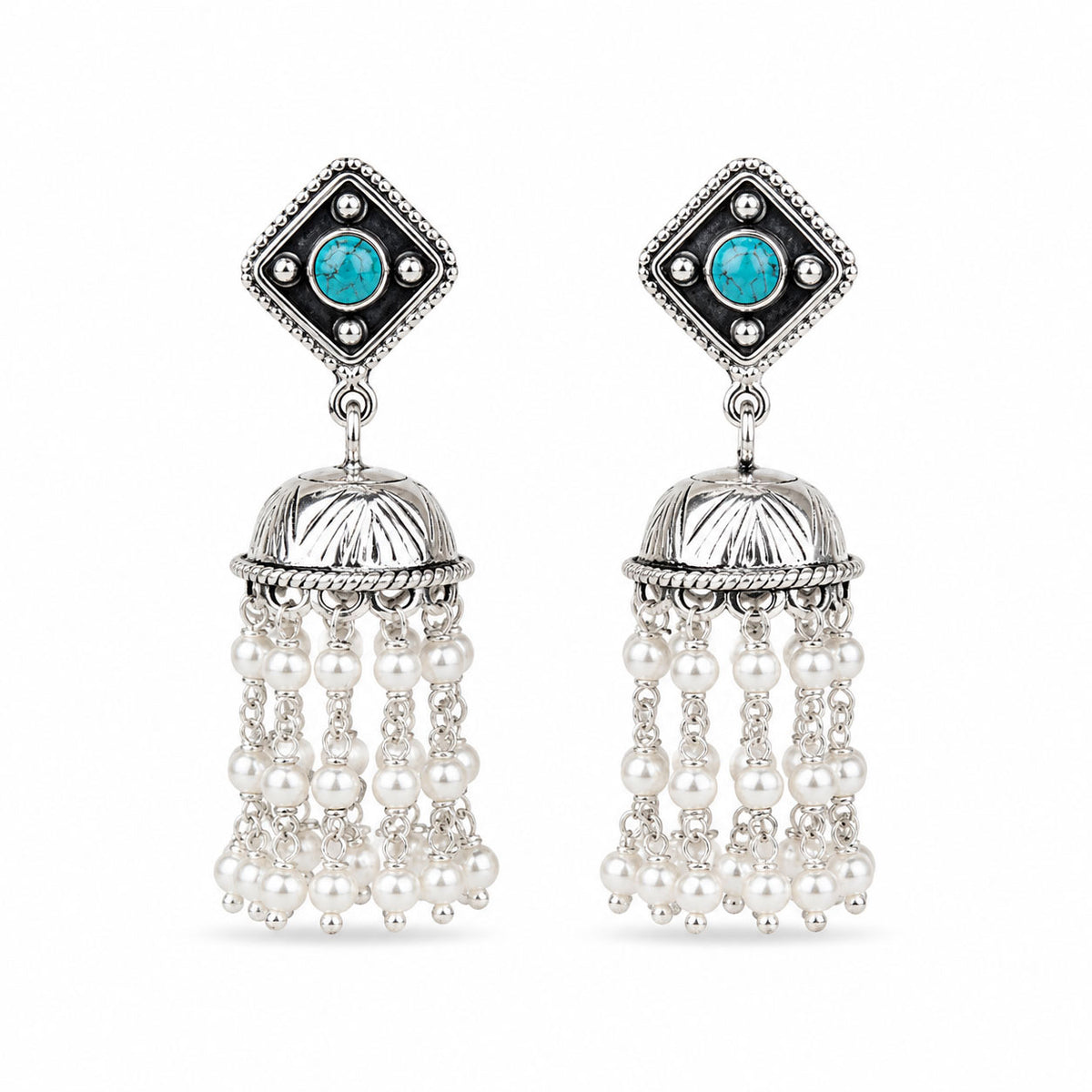 Silver Jhumka