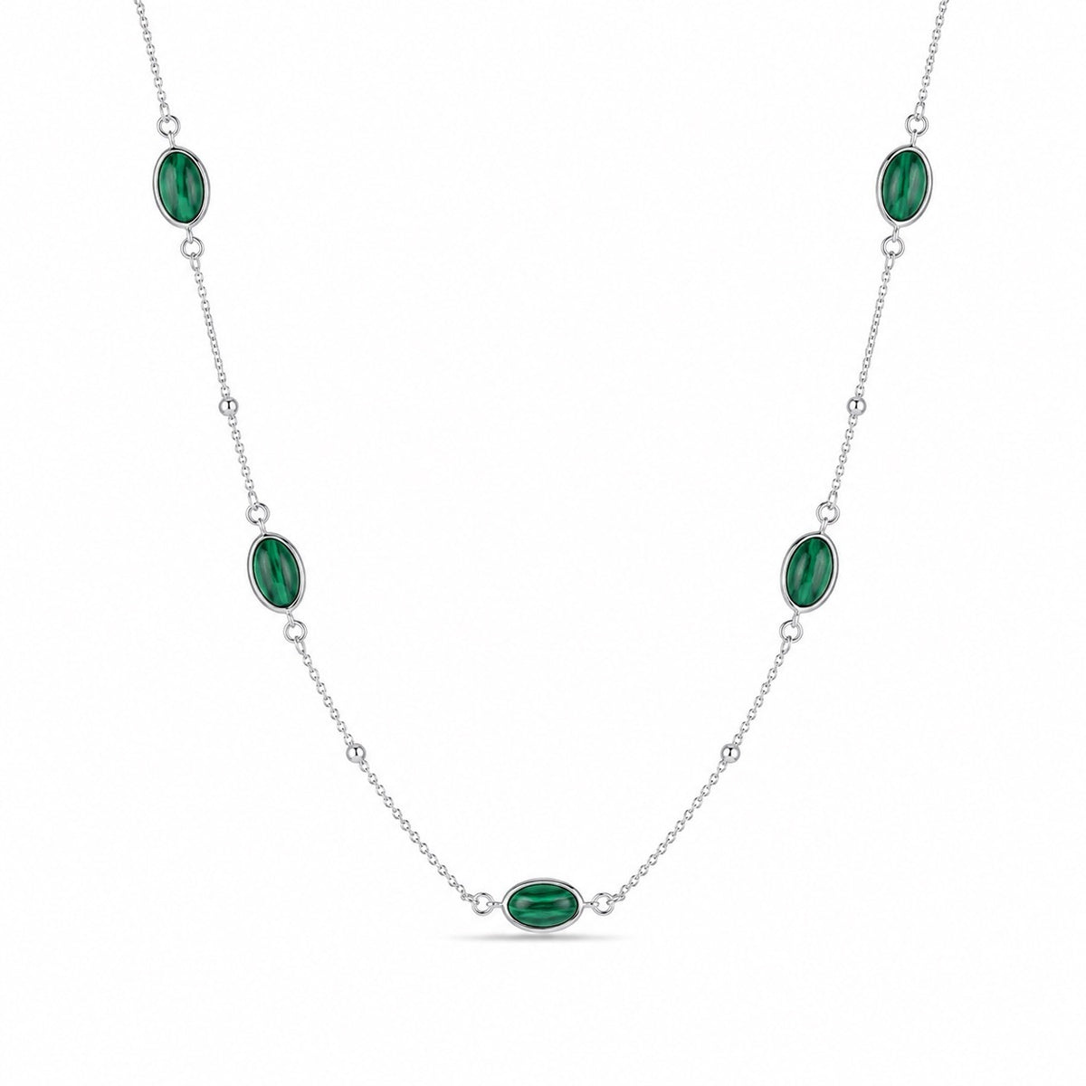 Silver Malachite Necklace