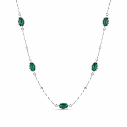 Silver Malachite Necklace