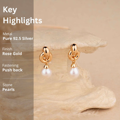 Gold Pearl Earrings