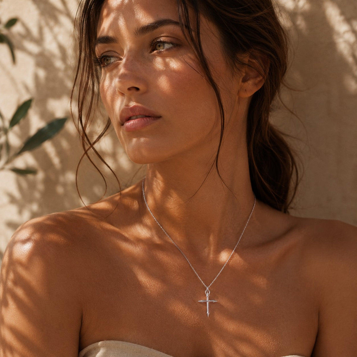 Silver Cross Neck Chain