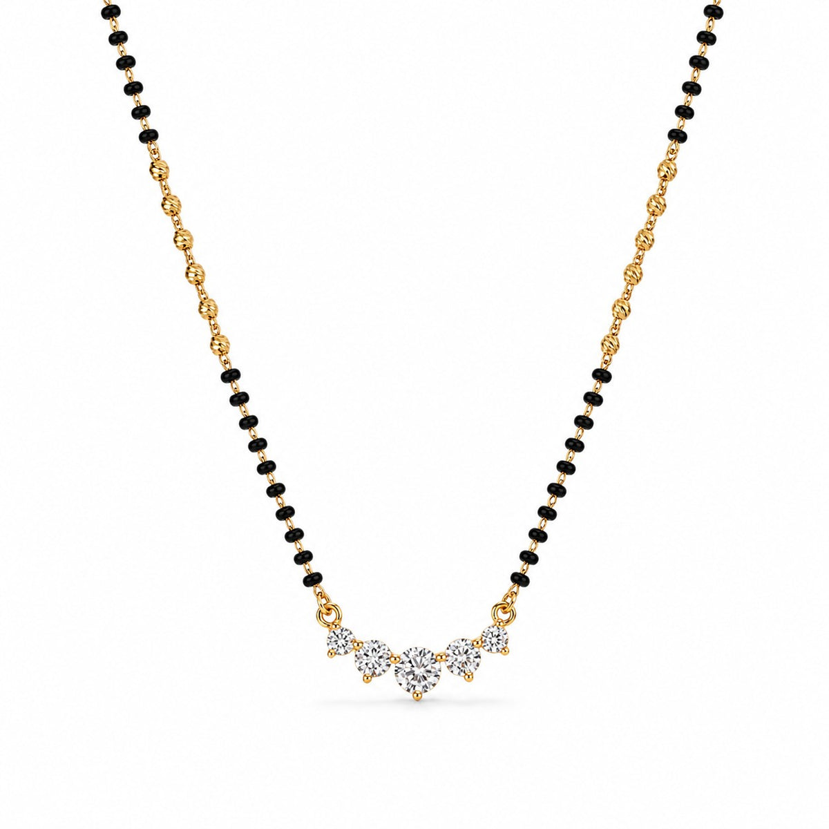 Minimal Mangalsutra in 925 Sterling Silver (Gold Finish)