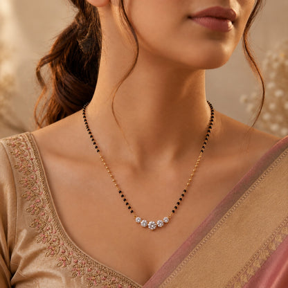 Minimal Mangalsutra in 925 Sterling Silver (Gold Finish)
