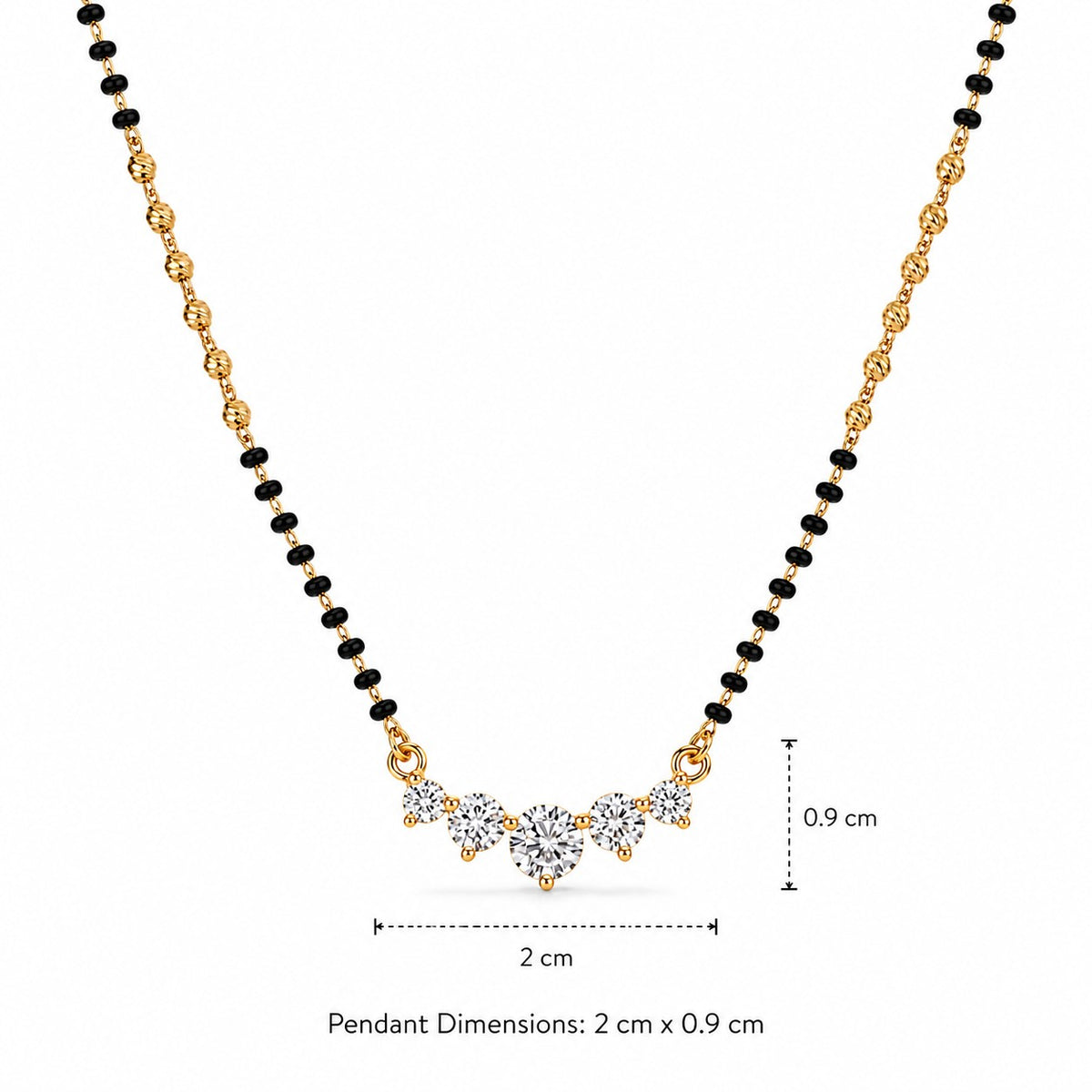 Minimal Mangalsutra in 925 Sterling Silver (Gold Finish)