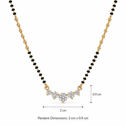 Minimal Mangalsutra in 925 Sterling Silver (Gold Finish)