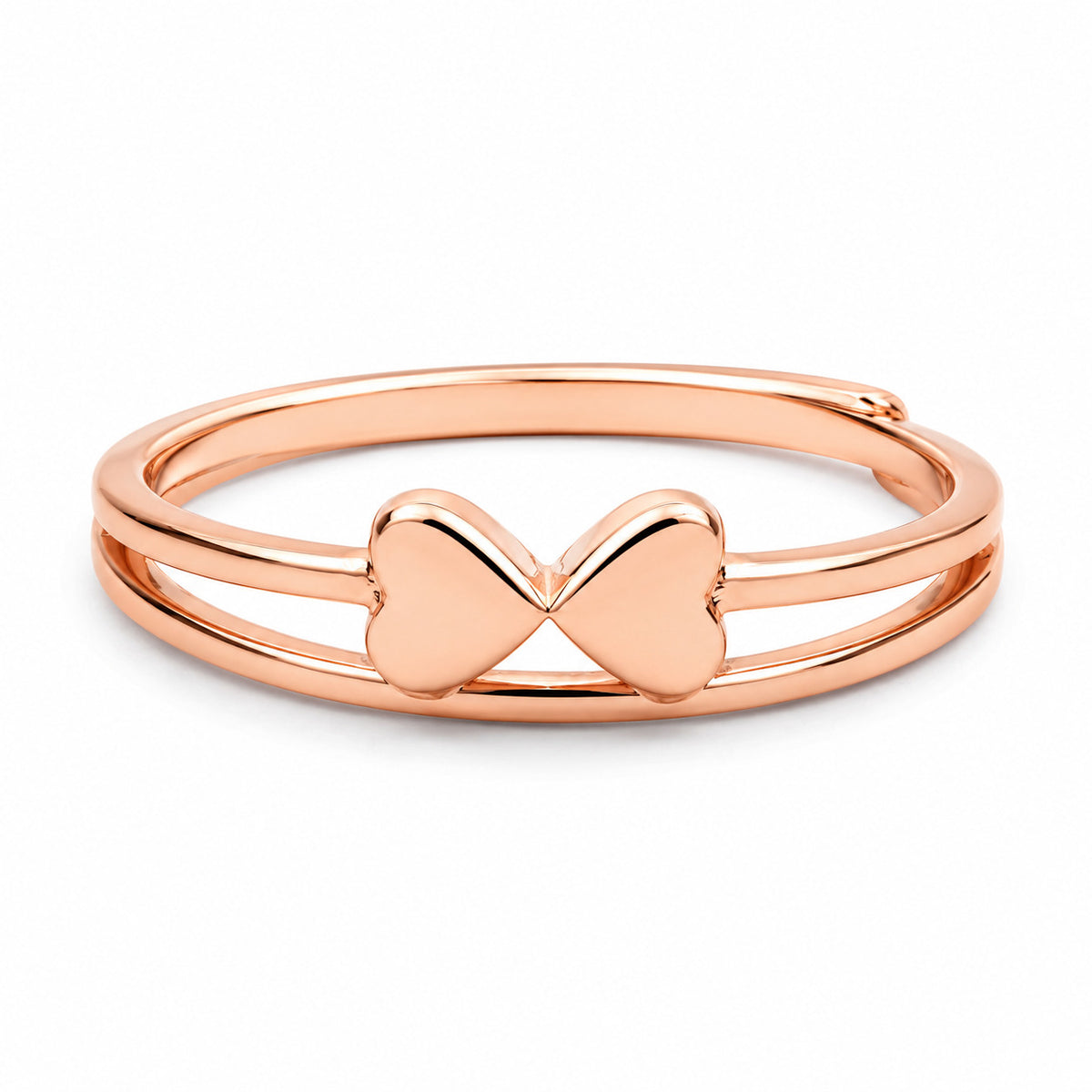 Rose Gold Bow Adjustable Ring