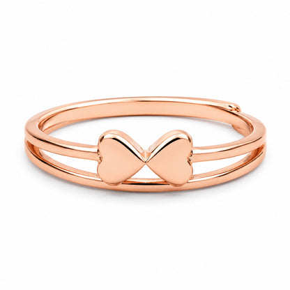 Rose Gold Bow Adjustable Ring