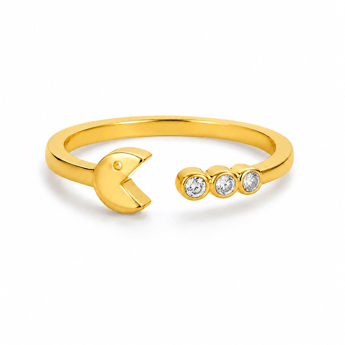 Gold Fish Rings in 925 Sterling Silver